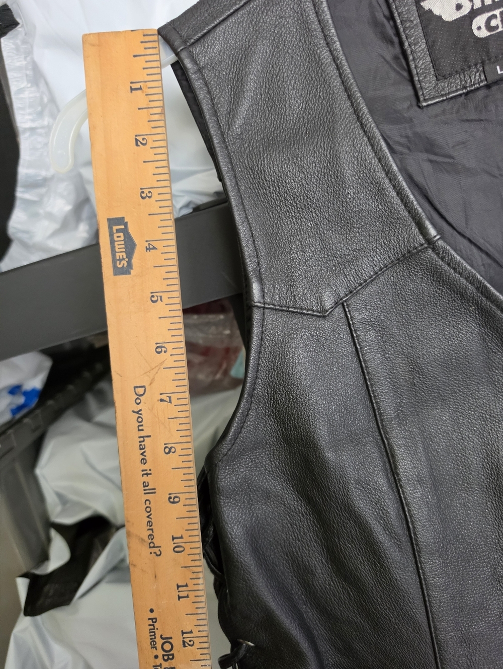 Black Leather Vest for Women Large - Picture 6 of 7